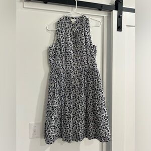 J. Crew linen dress with blue floral print Size 2